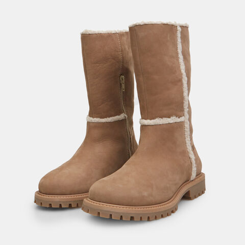 Bota de mujer de piel nobuk Weinbrenner, Taupe Bota de mujer de piel nobuk Weinbrenner, Taupe